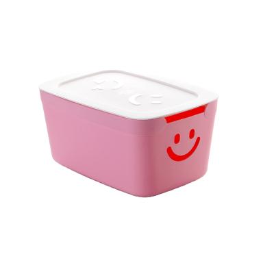 China Factory direct sales viable smiling visual small storage box classification plastic box for sale