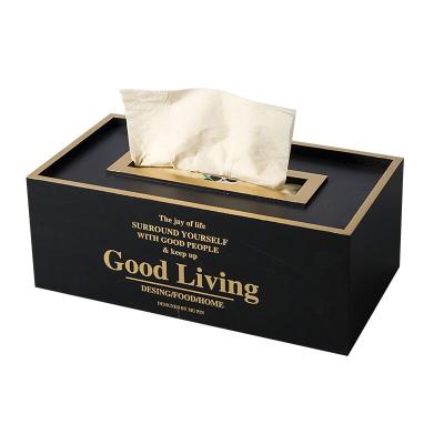 China Nordic classic simple wooden tissue box creative home living room home living room towel paper box for sale