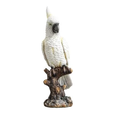 China Europe Resin Animal Sculptures Parrot Figurine Home Decoration Arts for sale