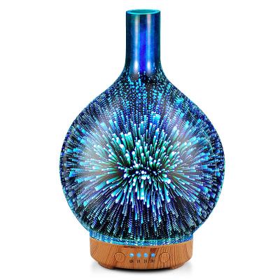 China Commercial Ultrasonic Aroma Diffuser Humidifier Air Purifier Humidifier Bedside Lamp Vase Decorations Luminous Lightweight Humidifier for sale