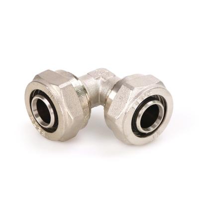 China Compression fittings in brass for aluminum pex pipes equal elbow ROUND for sale