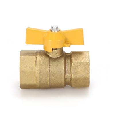 China Compression Gas Ball Valve for Gas --Double Ball Valve Female Straight for sale