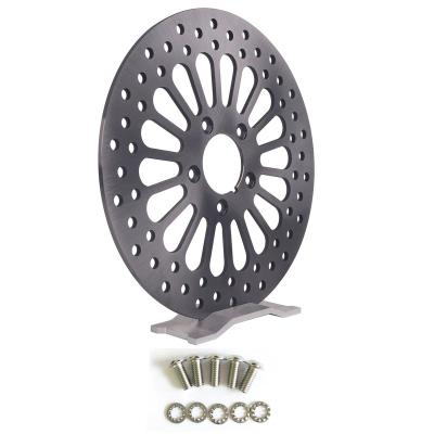 China 420 Inch Stainless Steel 1 Piece 11.5 Front Rotor for Touring, Sportster, Softail, and HD Dyna, Gray Satin Rotors for Harley Rotors Upgrading for sale