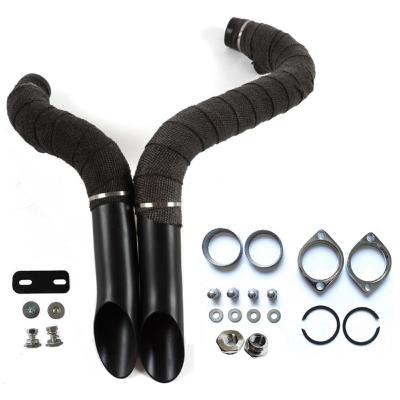 China 16 Gauge 2 Inch Steel Slip - Ons Exhaust Pipe For HD Sportster Softail Touring for sale