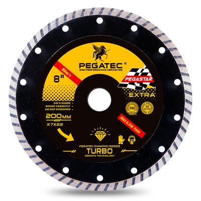 China Hard Material Porcelain Granite Turbo Tile Cutter Wet And Dry Cutting 200mm Ceramic Diamond Saw Blade for sale