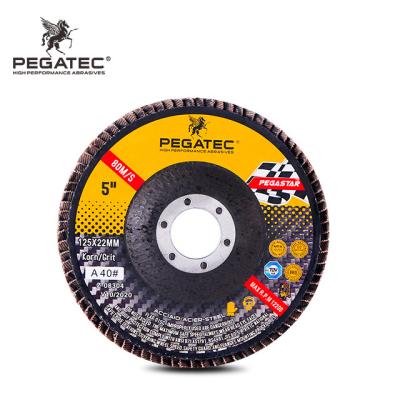 China Inch 40 Steel/Metal/Iron 5 60 80 120 Grit Korea Flower Flap Disc Weld Fiberglass Abrasive Bottom Flap Grinding Sanding Disc for sale