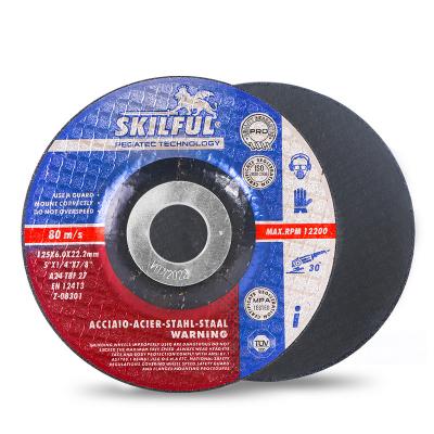 China steel & Stainless Steel MPA Certificate 5inch T27 Stainless Steel Disc High Speed ​​Abrasive Polishing Grinding Wheel for sale