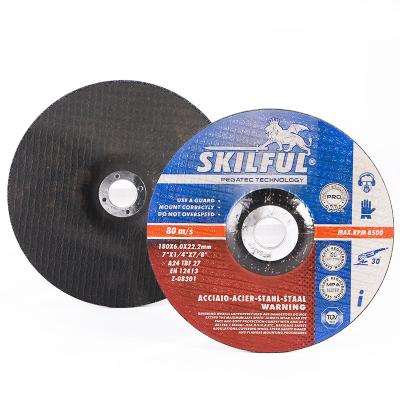 China steel & High Performance Abrasive 180mm Metal Resin Metal Stainless Steel Maker Grinding Wheel for sale