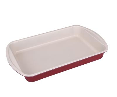 China 9x13Inch Disposable Healthy Ceramic Rectangle Cake Pan Non-Stick Deep Lasagna Bakeware Tray Oven Dish For Bread Rolls Brownie for sale