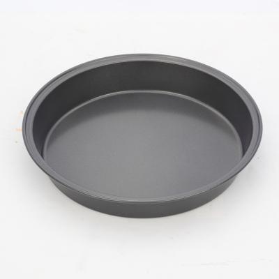 China 9inch Sustainable Round Cake Pan Non-Stick Carbon Steel Baking Tin Oven Dish For Bread Pizza for sale