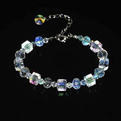 China Luxury Glass Crystal Couples Bracelet Exquisite Girlfriend Bracelet Casual/Sporty Fashion Place Bracelet for sale