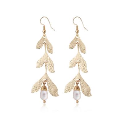 China BOHEMIA Freshwater Pearl Earrings Fashion Korean Dangling Earring Jewelry Long For Lady for sale