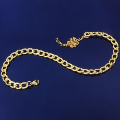 China Newest Hiphop Fashion Titanium Steel Cuban Link Anklet Chain Gold Anklet Chain Women Party for sale