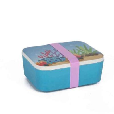 China Sustainable Customized Food Disposable Tiffin Kids Bamboo Lunch Box For for sale