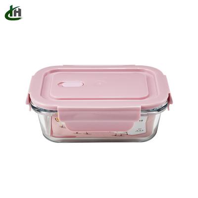 China Viable Glass Kitchenware Food Storage Container Set Microwave OVEN Lunch Airtight Box for sale