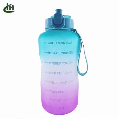 China Stocked Remind Drinking Cup Ultra-Large Capacity 3.8L Summer Student Handle Portable Plastic Cup With Straw Lovers Cup for sale