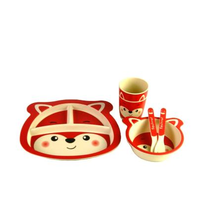 China 2020 hotsale healthy school set, square dinner plate, home bowl, kids bamboo cup for sale