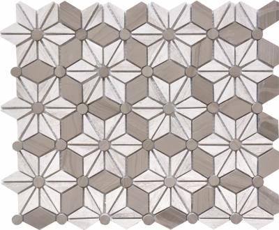 China Marble Pattern Mosaic Marble Pattern Athens Gray Parquet And Wood Gray Slab For Kitchen Backsplash for sale