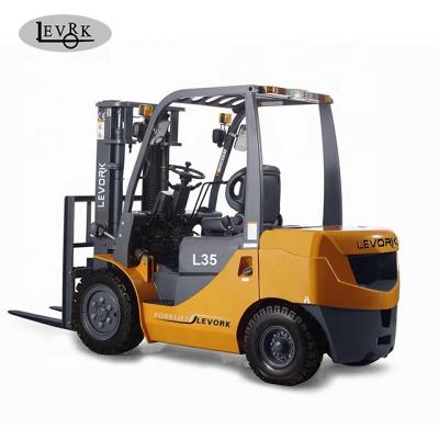 China Machinery Repair Shops Low Price 3 Ton Diesel Forklift With 3 Stage Mast 3000kg Fork Lifter With CE ISO for sale