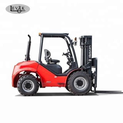 China 2019 New Design 4wd Forklift Material Handling 4 Ton Rough Terrain Forklift With Competitive Price for sale