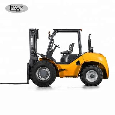 China High Quality Material Handling 4WD Rough Terrain 3ton Diesel Forklift CPCY30 for sale