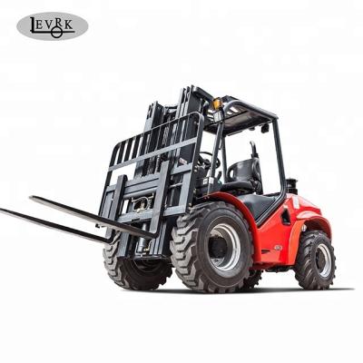 China Machinery Repair Workshops Small 2.5ton 3.5ton 2wd 4wd China Rough Terrain Diesel Forklift for sale