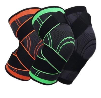 China Sports Fitness Breathable Amazon Knee Support Compression Knee Pad Spandex Knee Brace With Belts for sale