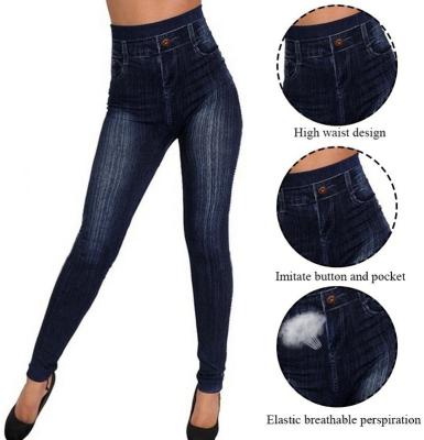 China Good quality seamless gaiters crac! crack! Bum Leggings Jeans Scuff Resistance Clothing Manufacturer Womens Seamless Butt Lift Jeggings for sale