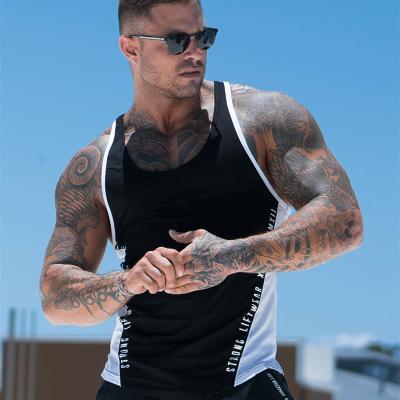 China Aesthetics QUICK DRY Summer Muscle Vest Sleeveless Men's Breathable Fitness Sports Base Heavyweight Quick Dry Men's Black Vest Jedi Line for sale