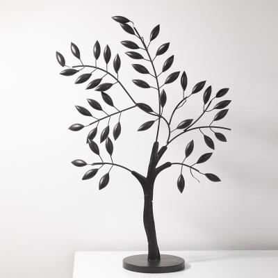 China MERLIN Modern Style Wrought Iron Tree Living Room Decoration Accessories Decorative Black Metal Art For Home Decors for sale