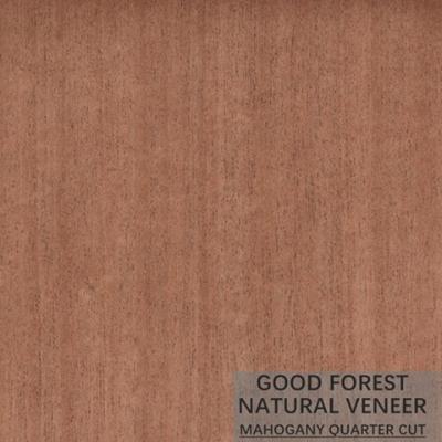 China Hardly Mahogany Natural Wood Veneer Customized Crown Cut Grain for sale