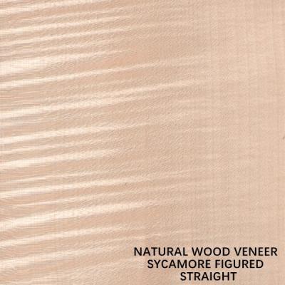 China Europe Natural Figured Sycamore Wood Veneer Quarter Cut Straight Grain Thickness 0.5mm For Dying And Cabinet for sale