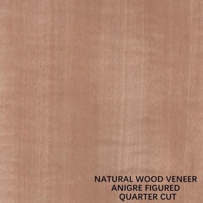 China Figured Anegre Quarter Cut Wood Veneer Straight Uniform Color For Musical Instruments zu verkaufen