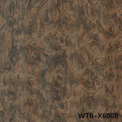 중국 Modified Wood Veneer Of European Walnut Burl 0.35-0.52mm WTB-X6008 Fleeced Back For Shipping And Yacht 판매용