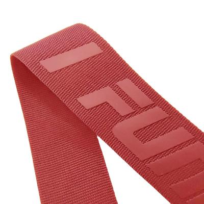 China High tenacity silicone PVC coated webbing woven non-reflective webbing printed jacquard strap tape for sale