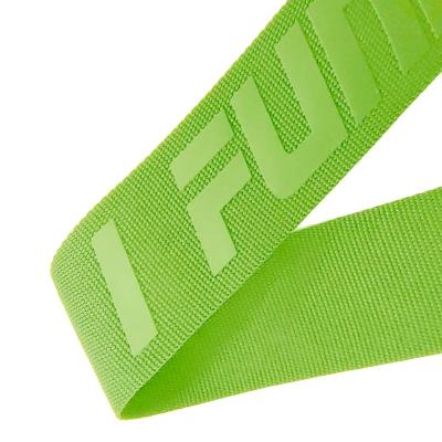 China Custom high tenacity letter handle printed webbing jacquard polypropylene webbing for bags garment for sale