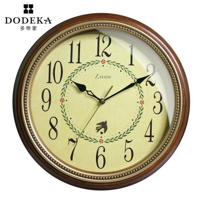 China Antique Field Movements Quartz Style Wooden Wall Clock for sale