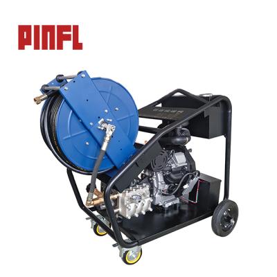 China Hotels PINFL BXT 110Lpm29.06Gpm 110Bar 1595Psi Diesel Heavy Duty Pressure Washer For Sewer Jetting Cleaning for sale