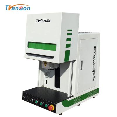 China 30W desktop fiber laser marking machine enclosed galvo laser machine for engraving stainless steel and aluminum for sale