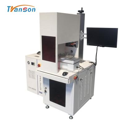 Κίνα DAVI 100W High Speed Automatic Mug Bottle Coating Material CO2 Laser Marking Engraving Machine With Rotary Worktable προς πώληση