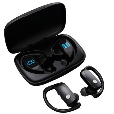 China Comfortable Wireless Earbuds With Earhooks For Sports Sweatproof In-Ear Headphones Earphone With Charging Case For Running Gym Workout for sale