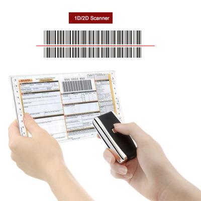 China Handheld 2D Scanning Machine Portable Handheld Packing List Logistic Scanners Qr Code Barcode Pocket 1D Barcode Scanner Wireless for sale