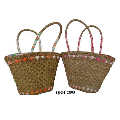 China The Other Natural Plant Plankton Beach Bag Shopping Bag Hand - Woven Dry Hand Woven Tote Basket Plant Plankton for sale