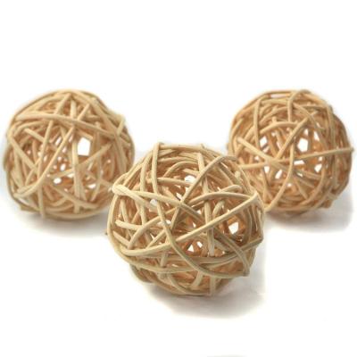 China Decoration Wholesales Natural Round Rattan Balls For Home / Party / Christmas Decoration for sale