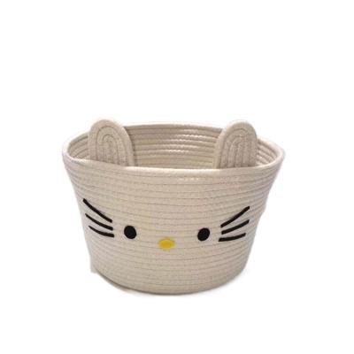 China Cheap And Stylish Factory Direct Sale Multifunctional Home Rope Baske Viable And Nice Large Cotton Storage for sale