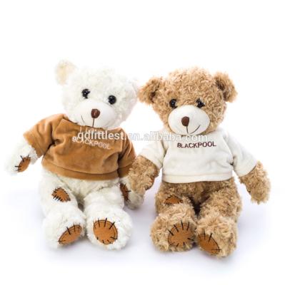 China Eco-Friendly Plush Stuffed Toys, White Teddy Bear With T-Shirt, Plush Bear W/ T-Shirt for sale