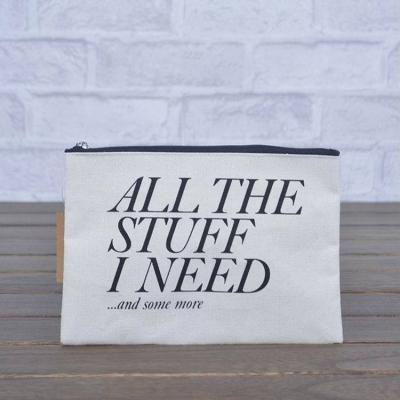 China Fashion Hot Selling Custom High Quality Fashion Waterproof Logo Canvas Makeup Bag for sale