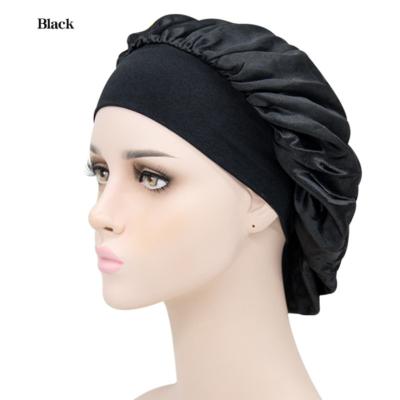 China Picture Polyester Hoods Shrink Long Sleeping Lady Haircare Round Brim Cap Bonnet for sale