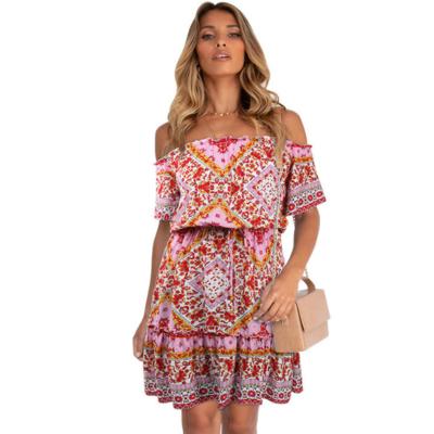 China Plus Size Summer Women Dress To Print Casual Style Fashion Office Beach Cheap Dress for sale