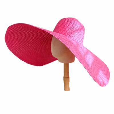 China Character Summer Hat For Women Beach Sun Hat Straw Hat Panama Felted Hat Wide Brim UV Protection for sale